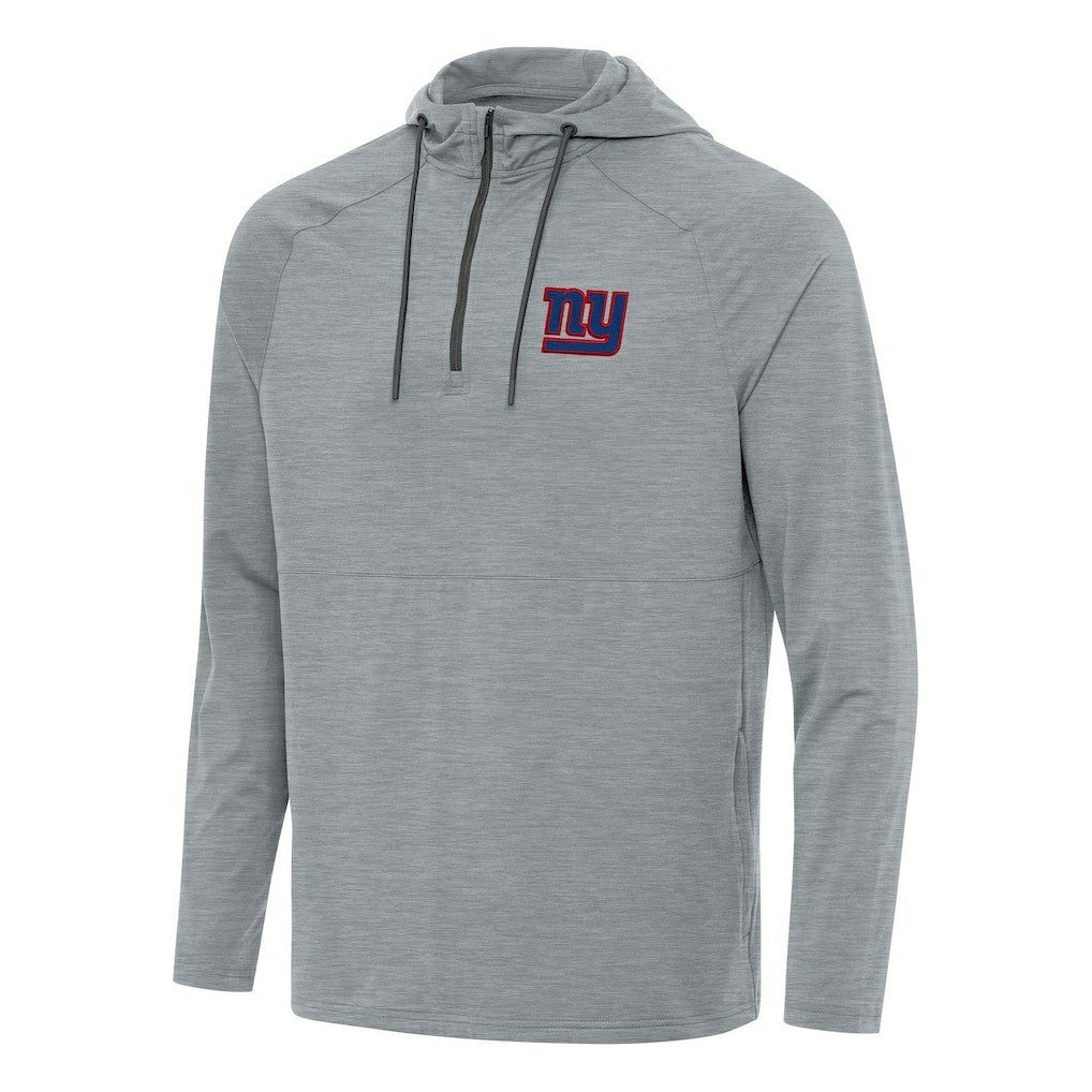 Antigua Spikes Quarter-Zip Pullover Hoodie - New York Giants