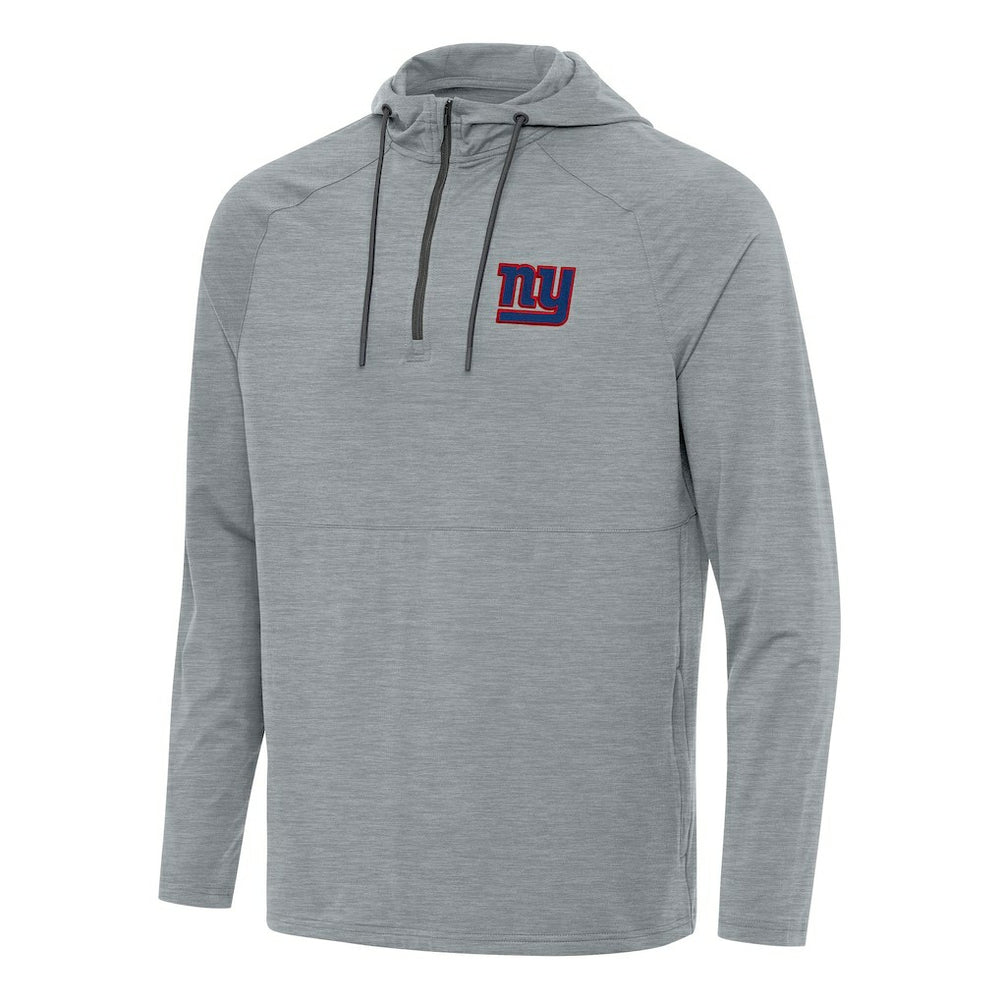 Antigua Spikes Quarter-Zip Pullover Hoodie - New York Giants