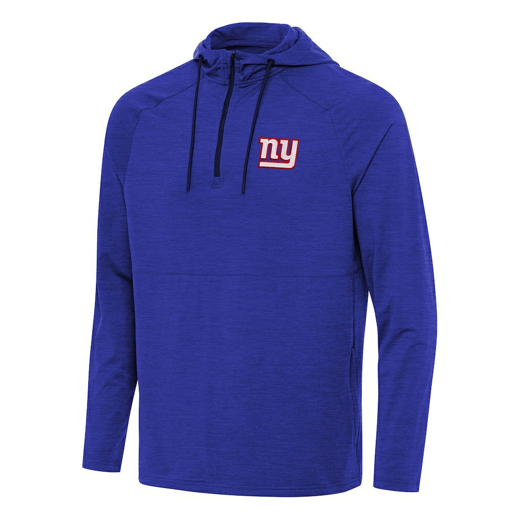 Antigua Spikes Quarter-Zip Pullover Hoodie - New York Giants