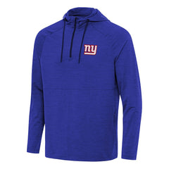 Antigua Spikes Quarter-Zip Pullover Hoodie - New York Giants