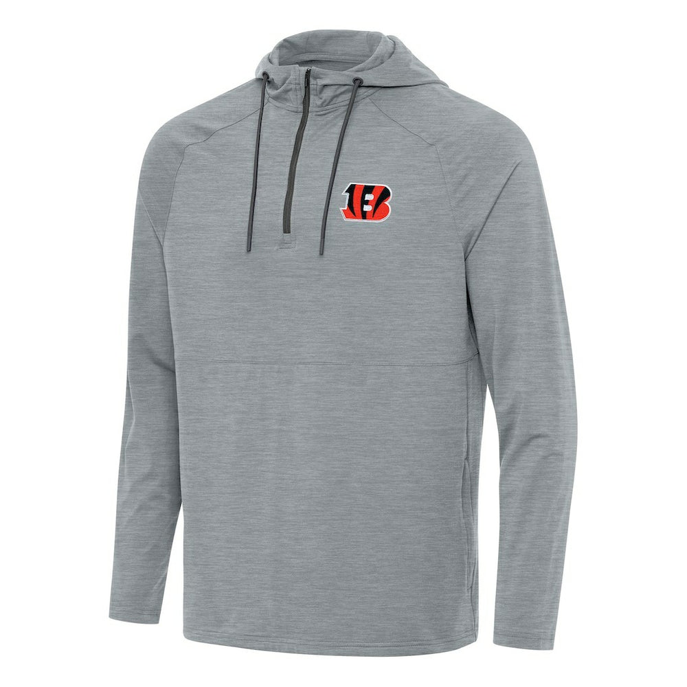 Antigua Spikes Quarter-Zip Pullover Hoodie - Cincinnati Bengals