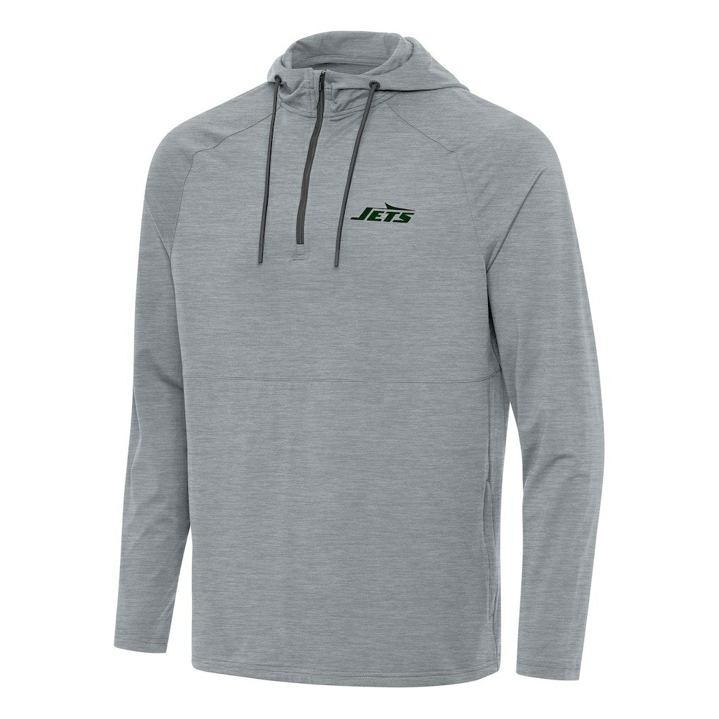 Antigua Spikes Quarter-Zip Pullover Hoodie - New York Jets
