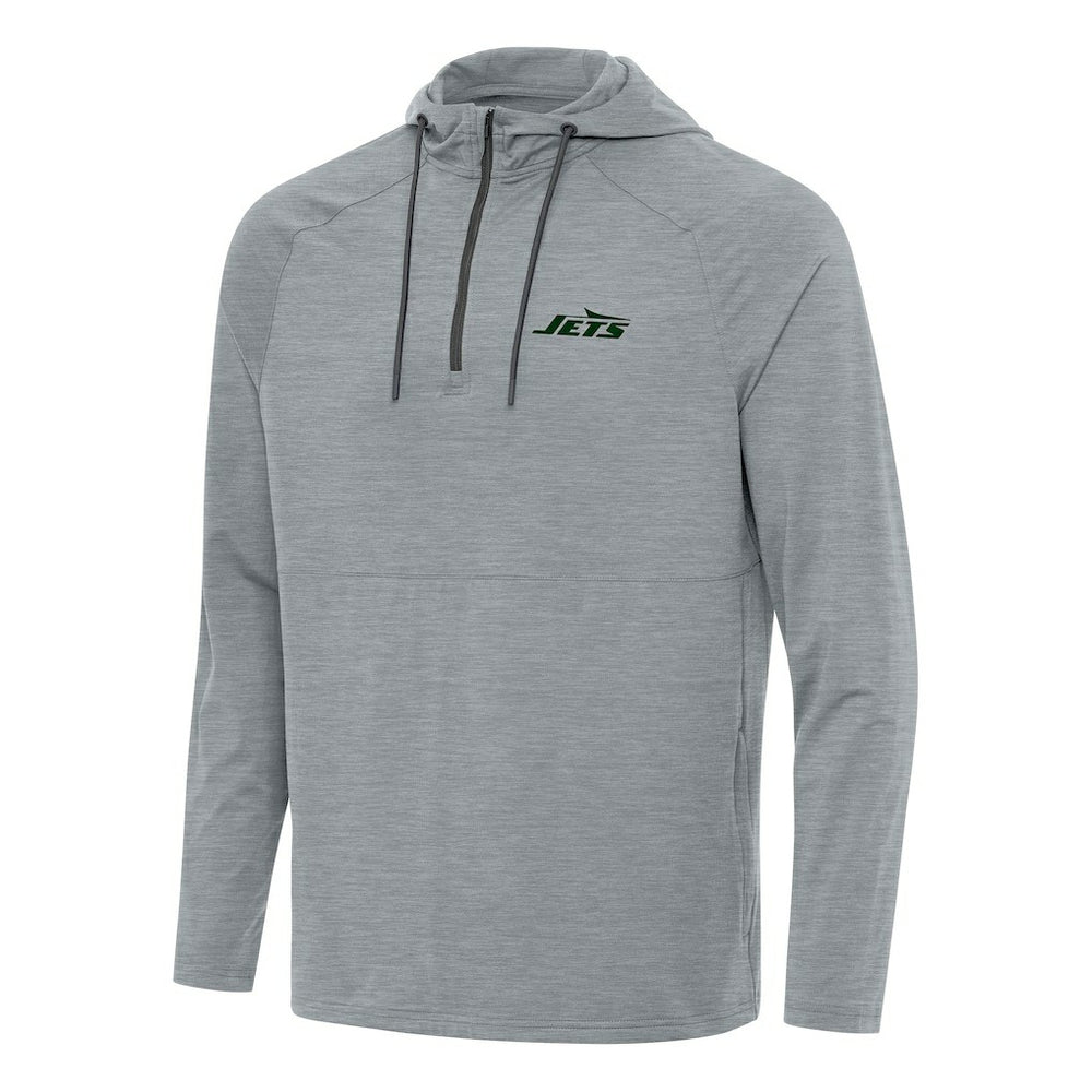 Antigua Spikes Quarter-Zip Pullover Hoodie - New York Jets