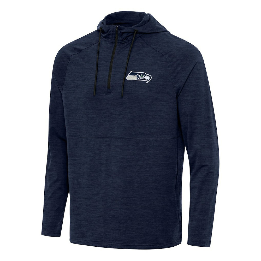 Antigua Spikes Quarter-Zip Pullover Hoodie - Seattle Seahawks