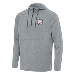 Antigua Spikes Quarter-Zip Pullover Hoodie - Pittsburgh Steelers