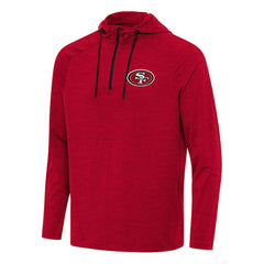 Antigua Spikes Quarter-Zip Pullover Hoodie - San Francisco 49ers