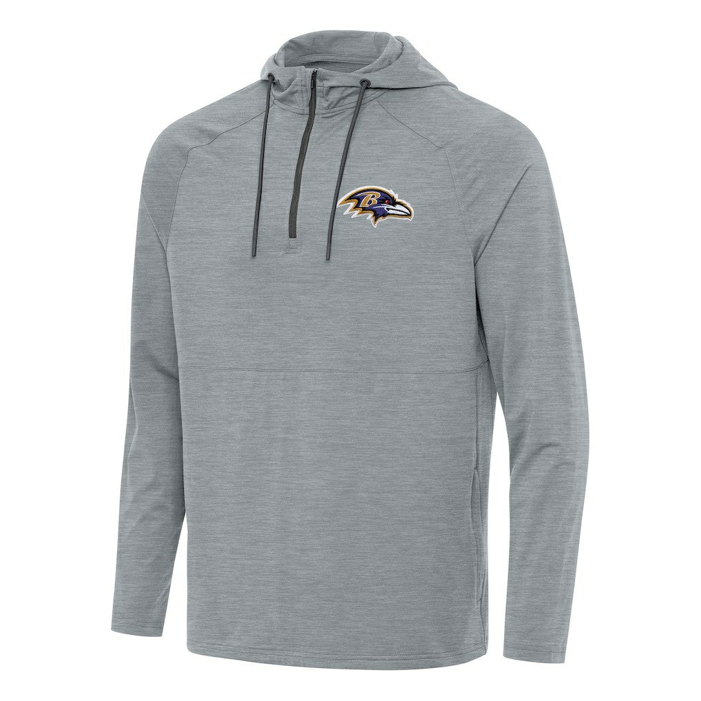 Antigua Spikes Quarter-Zip Pullover Hoodie - Baltimore Ravens