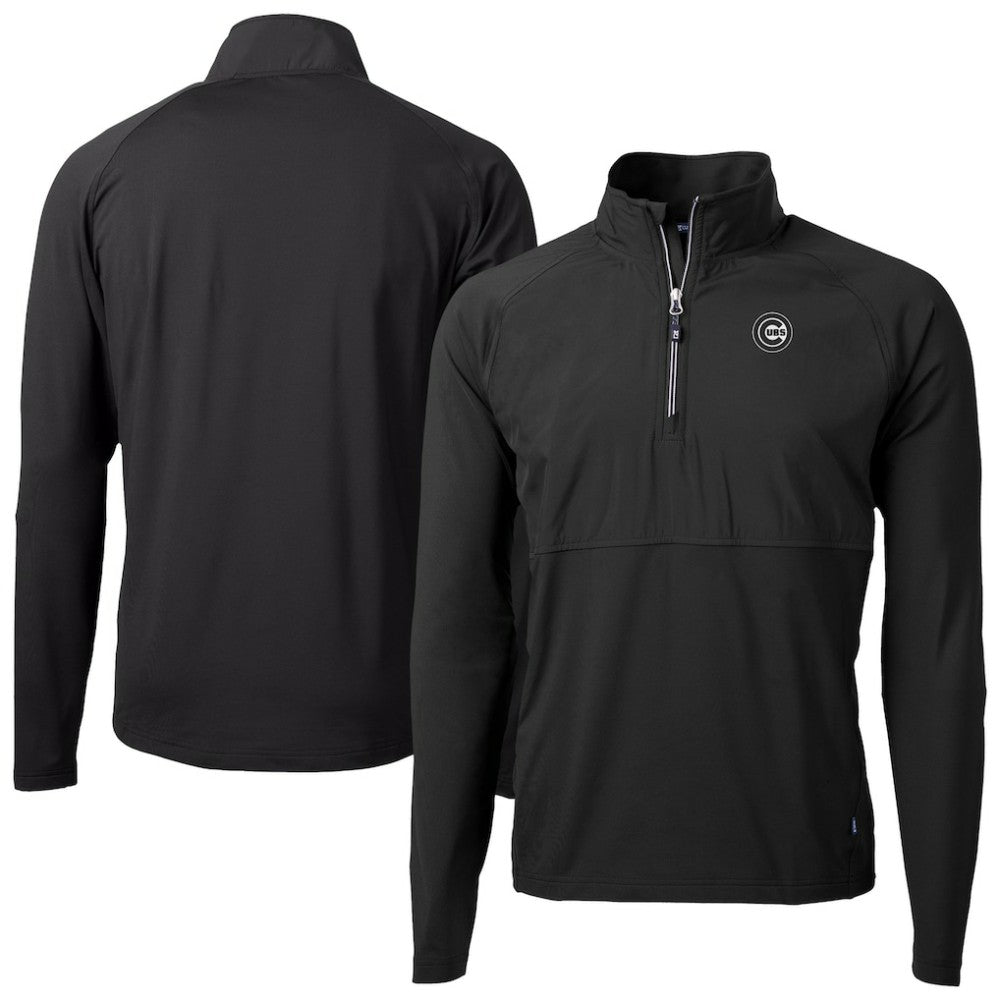MLB Chicago Cubs Cutter & Buck Adapt Eco Hybrid Raglan DryTec Quarter-Zip Jacket