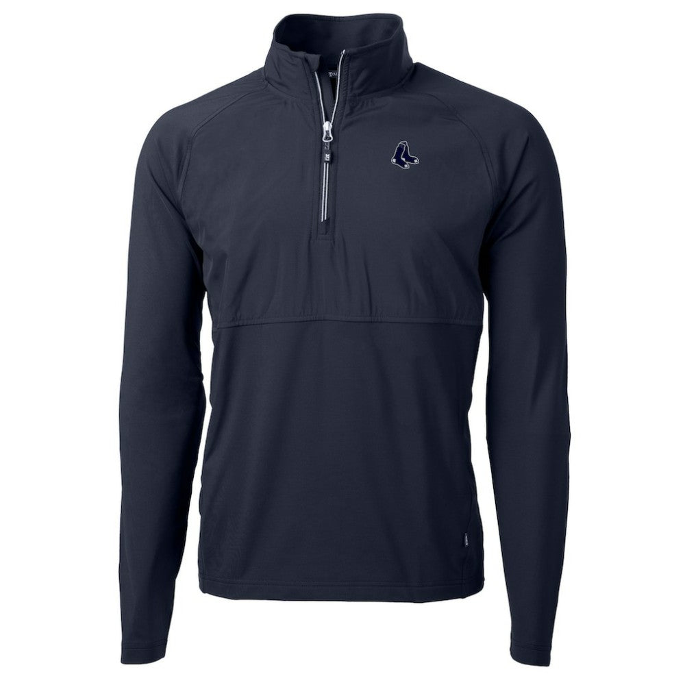 MLB Boston Red Sox Cutter & Buck Adapt Eco Hybrid Raglan DryTec Quarter-Zip Jacket