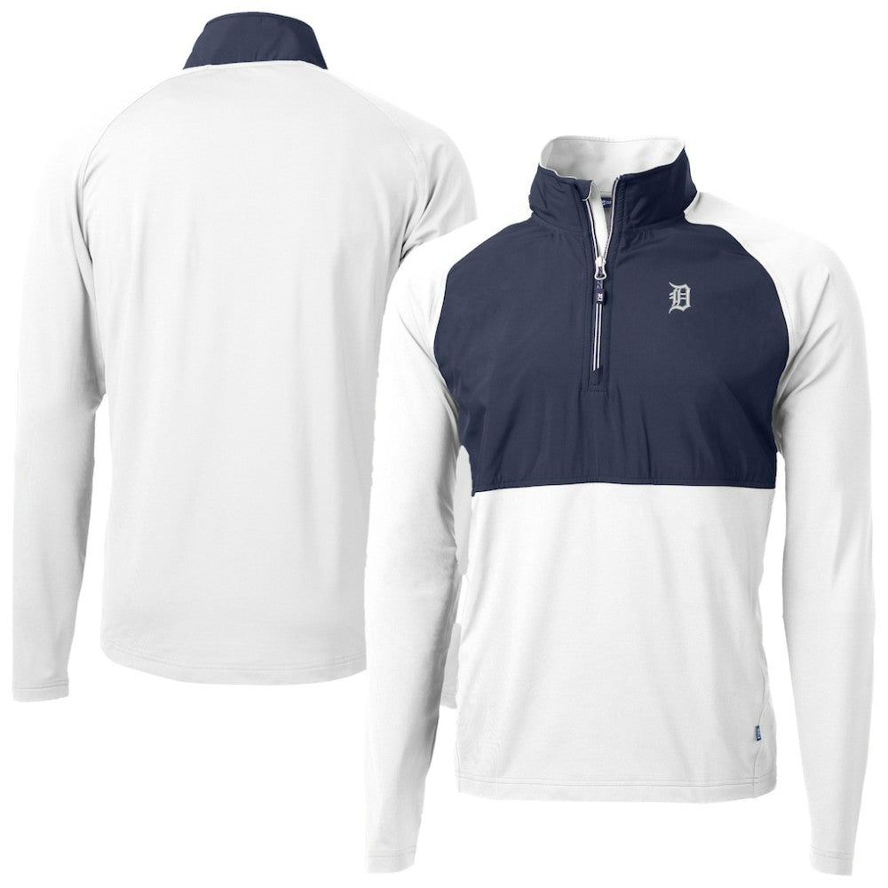 MLB Detroit Tigers Cutter & Buck Adapt Eco Hybrid Raglan DryTec Quarter-Zip Jacket