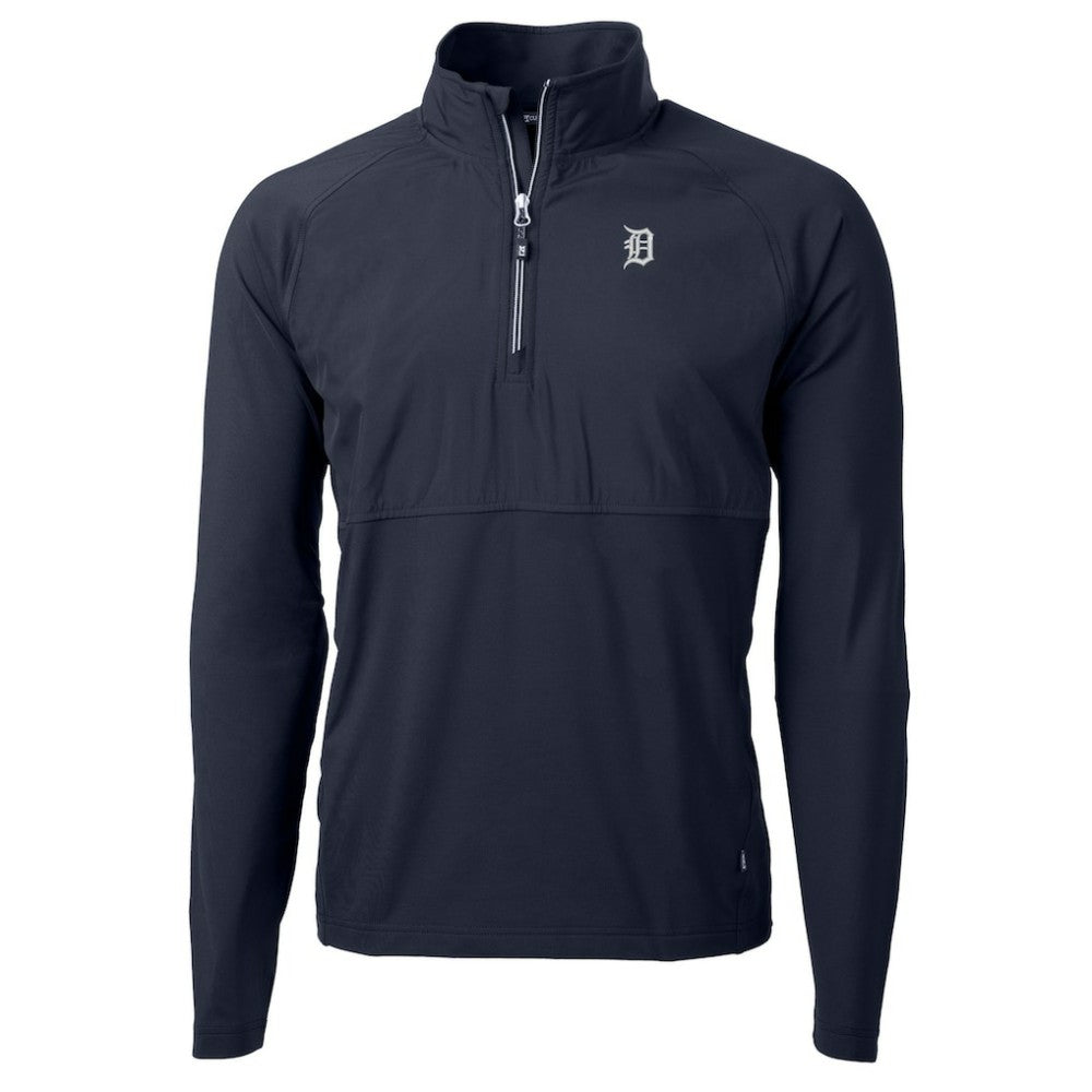MLB Detroit Tigers Cutter & Buck Adapt Eco Hybrid Raglan DryTec Quarter-Zip Jacket