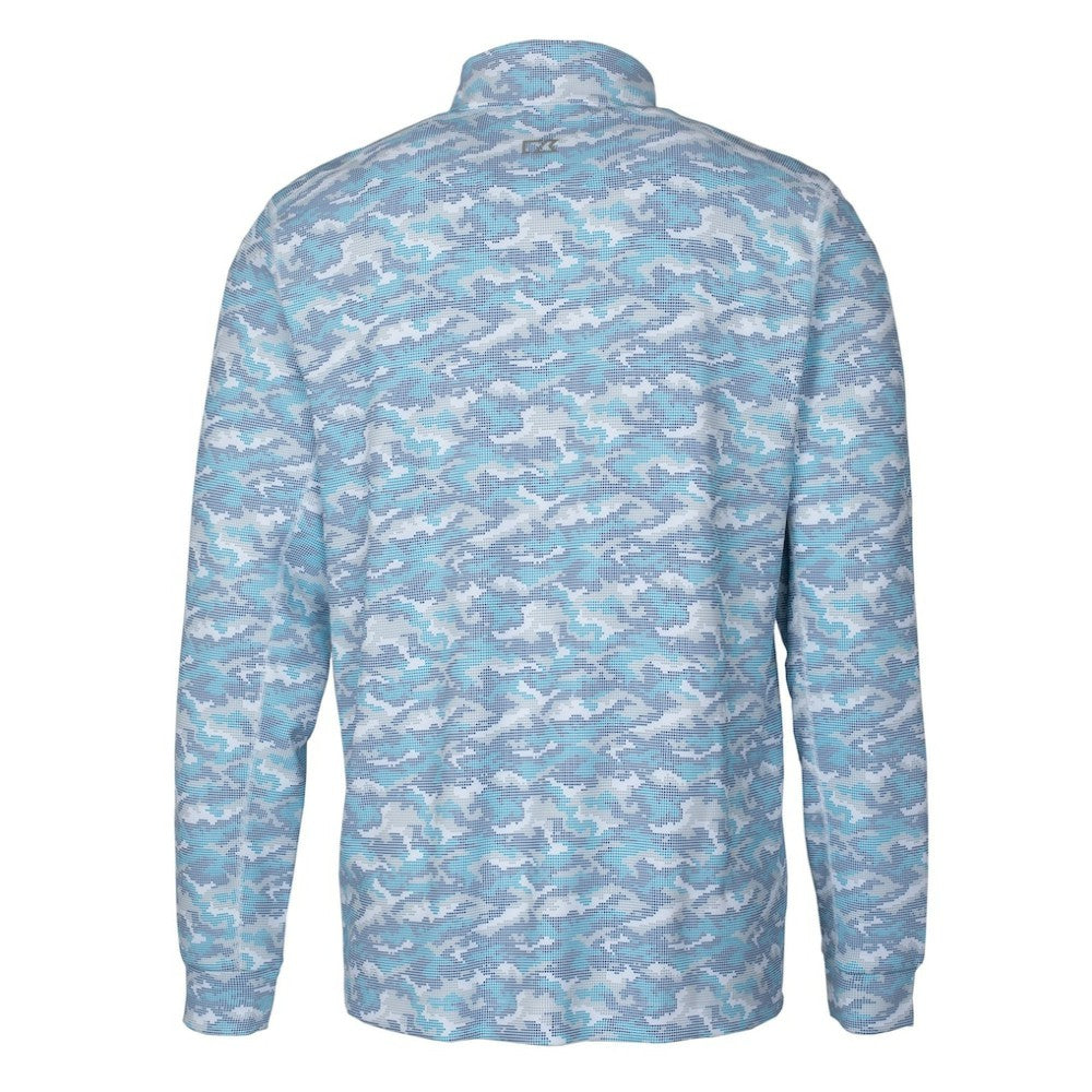 MLB Detroit Tigers Cutter & Buck Traverse Eco Camo Tri-Blend DryTec Quarter-Zip Jacket