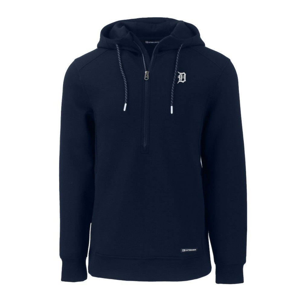 MLB Detroit Tigers Cutter & Buck Roam Eco Recycled Half-Zip Pullover Hoodie