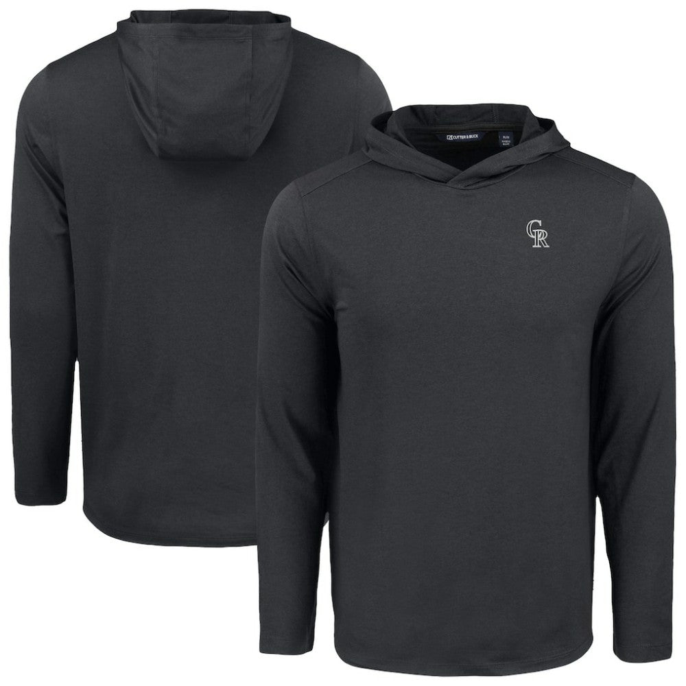 MLB Colorado Rockies Cutter & Buck Coastline Epic Comfort Eco Recycled Long Sleeve Hoodie T-Shirt