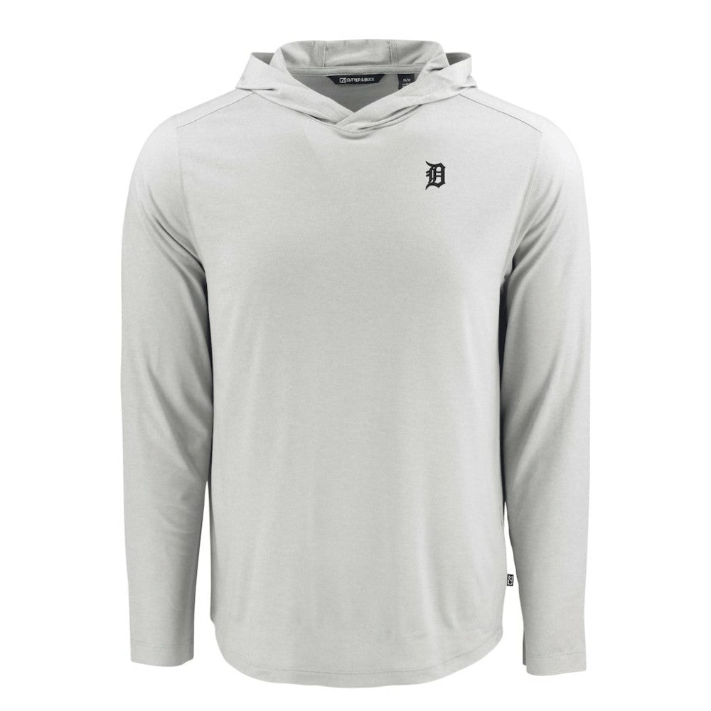 MLB Detroit Tigers Cutter & Buck Coastline Epic Comfort Eco Recycled Long Sleeve Hoodie T-Shirt