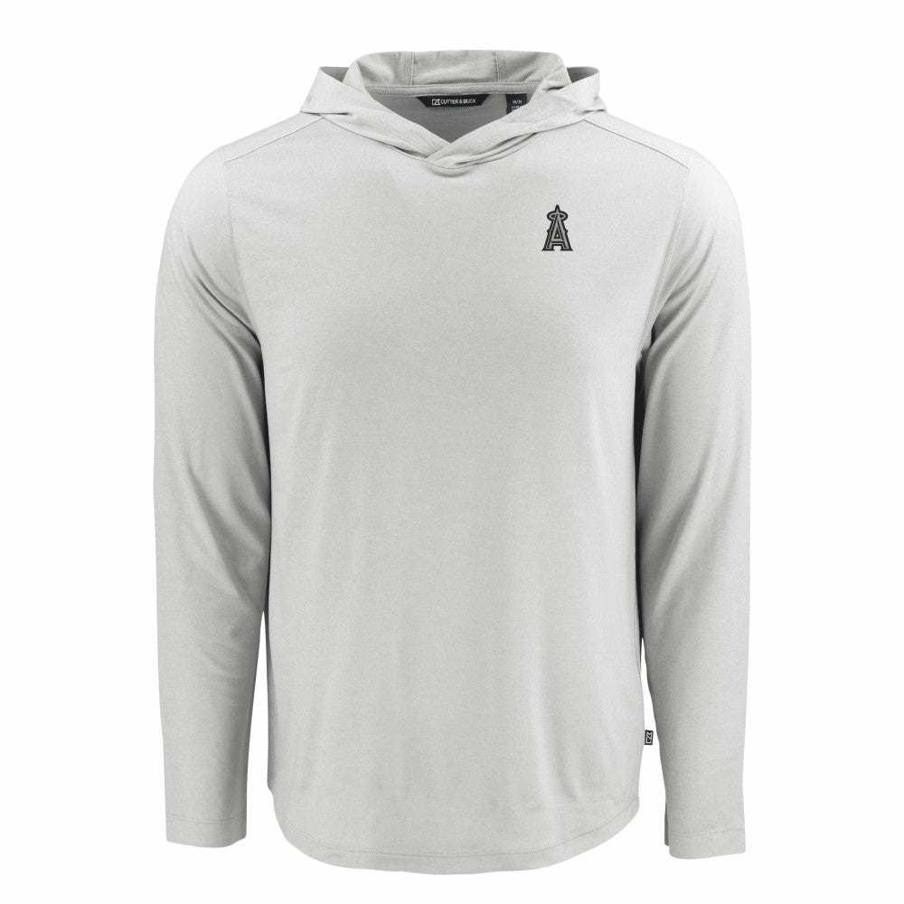 MLB Los Angeles Angels Cutter & Buck Coastline Epic Comfort Eco Recycled Long Sleeve Hoodie T-Shirt