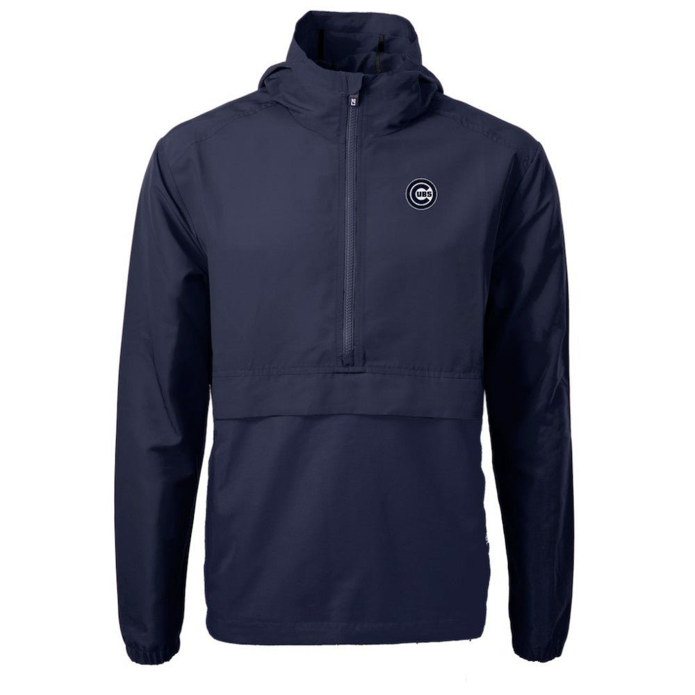 MLB Chicago Cubs Cutter & Buck Charter Eco Recycled Anorak Half-Zip Hoodie Jacket