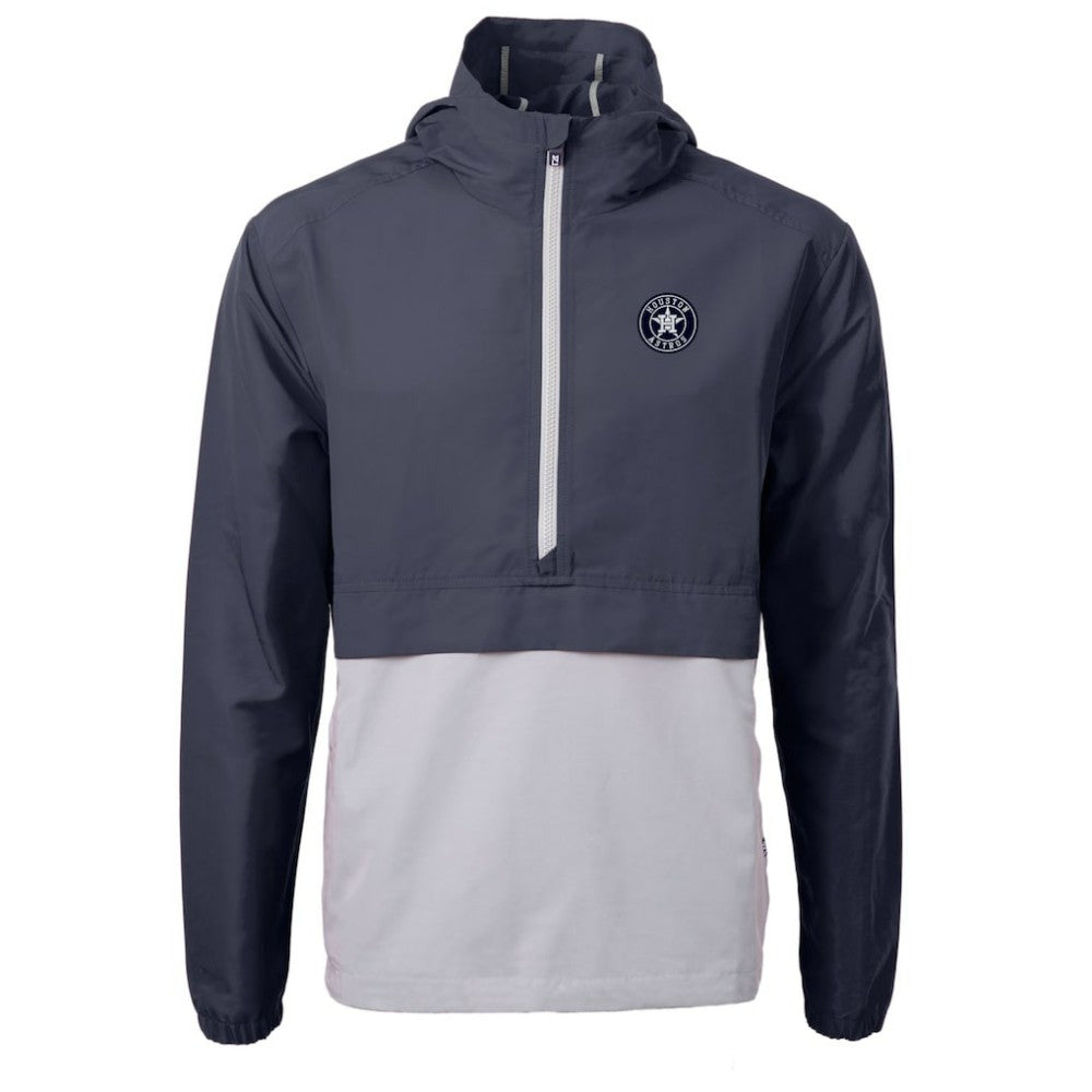 MLB Houston Astros Cutter & Buck Charter Eco Recycled Anorak Half-Zip Hoodie Jacket