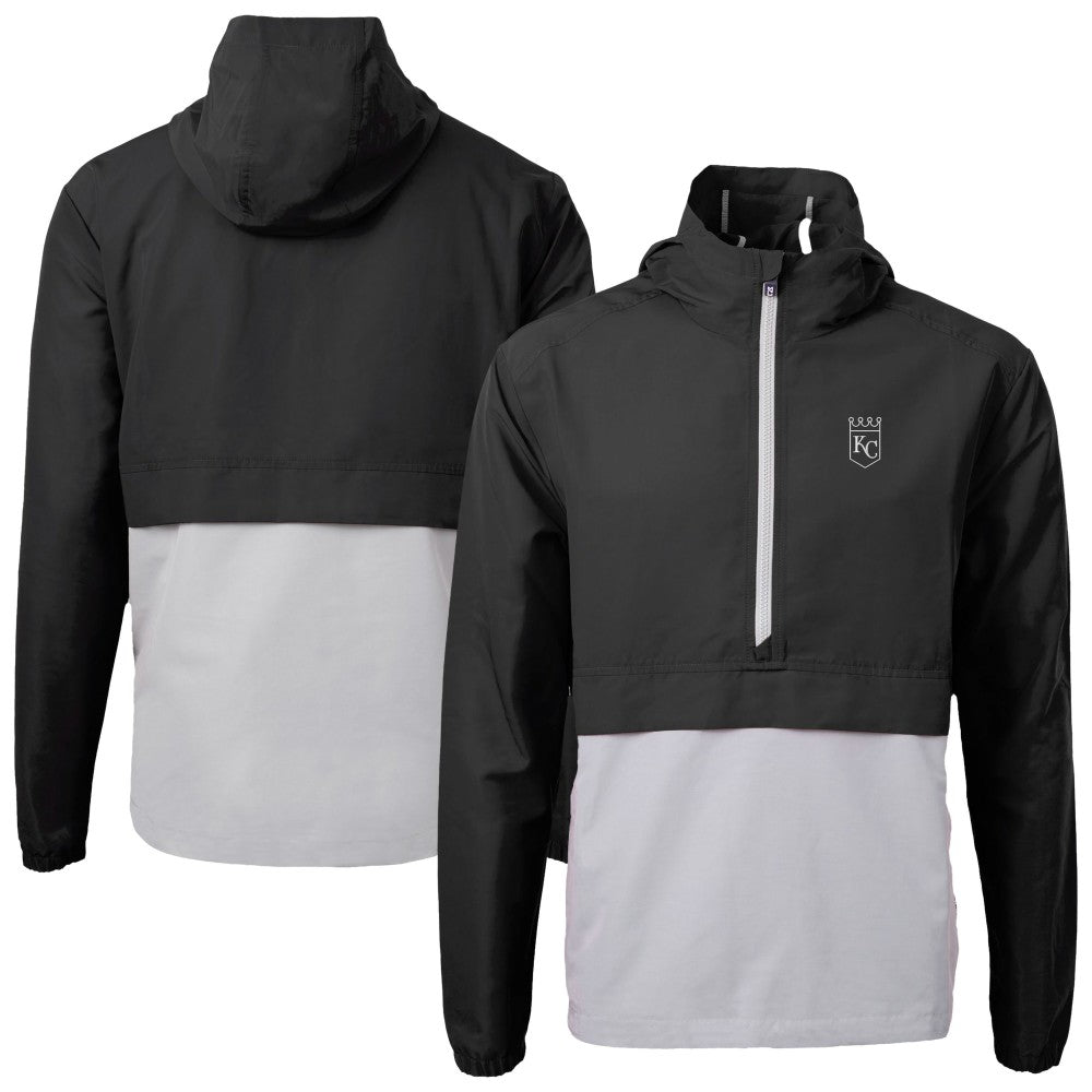 MLB Kansas City Royals Cutter & Buck Charter Eco Recycled Anorak Half-Zip Hoodie Jacket