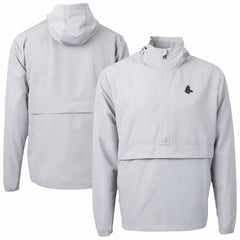 MLB Boston Red Sox Cutter & Buck Charter Eco Recycled Anorak Half-Zip Hoodie Jacket