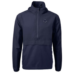 MLB Boston Red Sox Cutter & Buck Charter Eco Recycled Anorak Half-Zip Hoodie Jacket