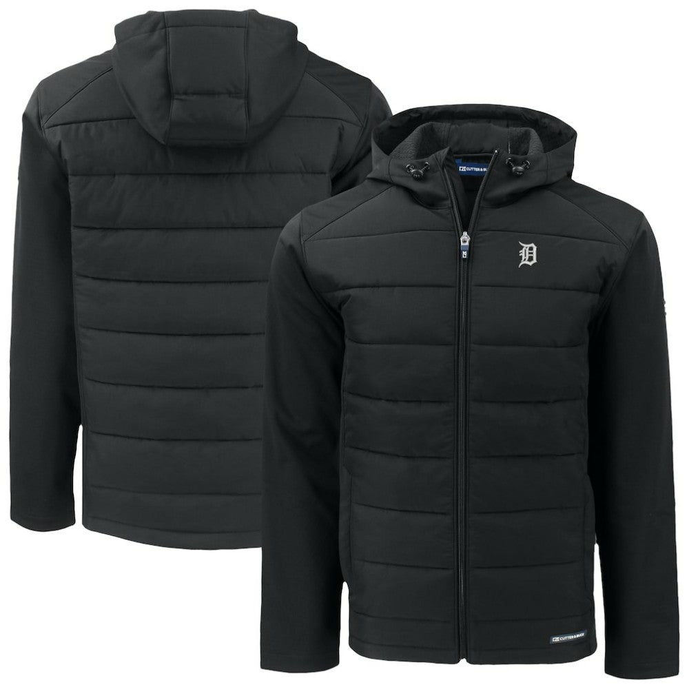 MLB Detroit Tigers Cutter & Buck Evoke Hybrid Eco Softshell Recycled Full-Zip Jacket