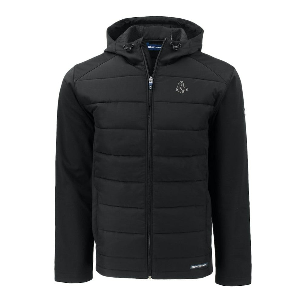 MLB Boston Red Sox Cutter & Buck Evoke Hybrid Eco Softshell Recycled Full-Zip Jacket