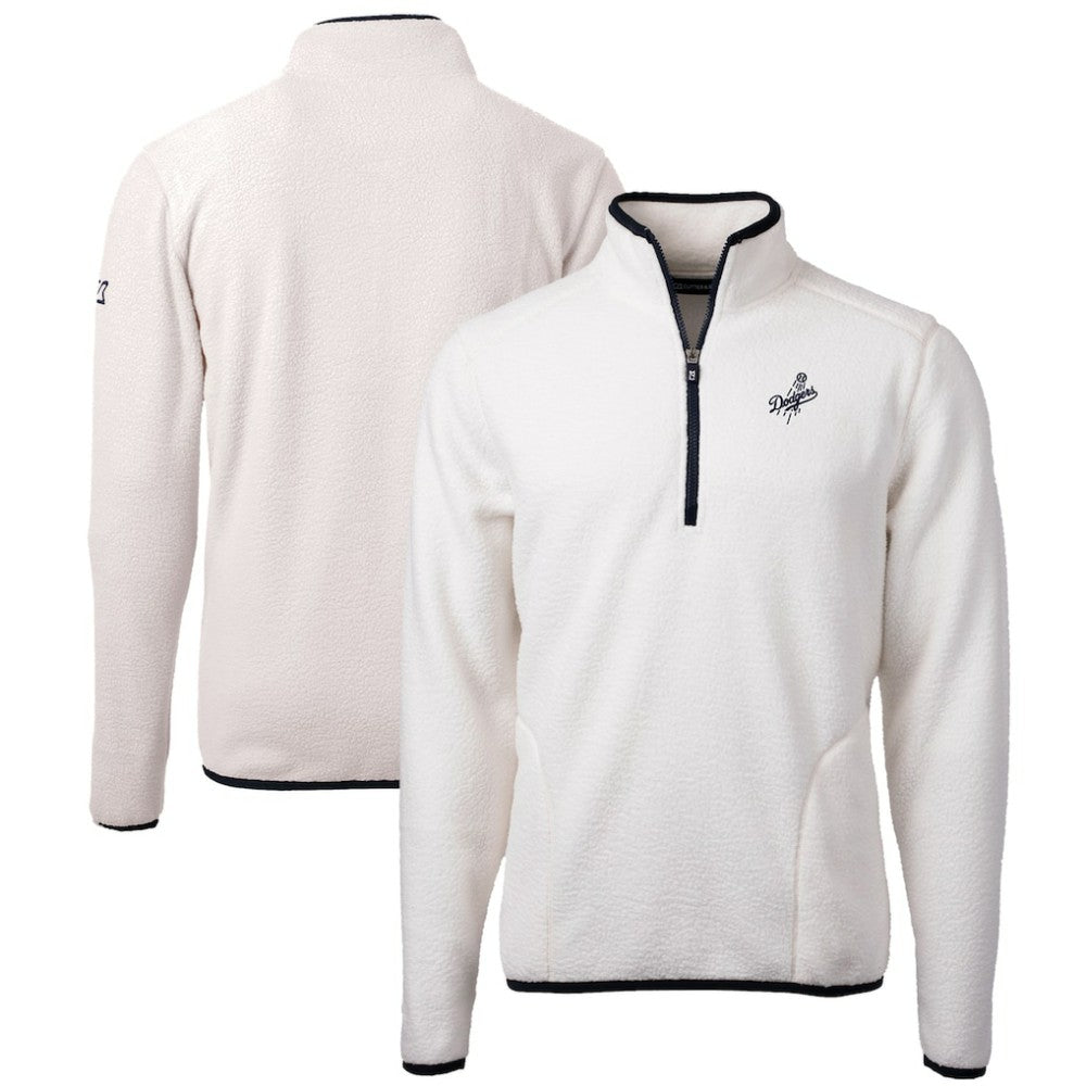 MLB Los Angeles Dodgers Cutter & Buck Cascade Eco Fleece Quarter-Zip Jacket