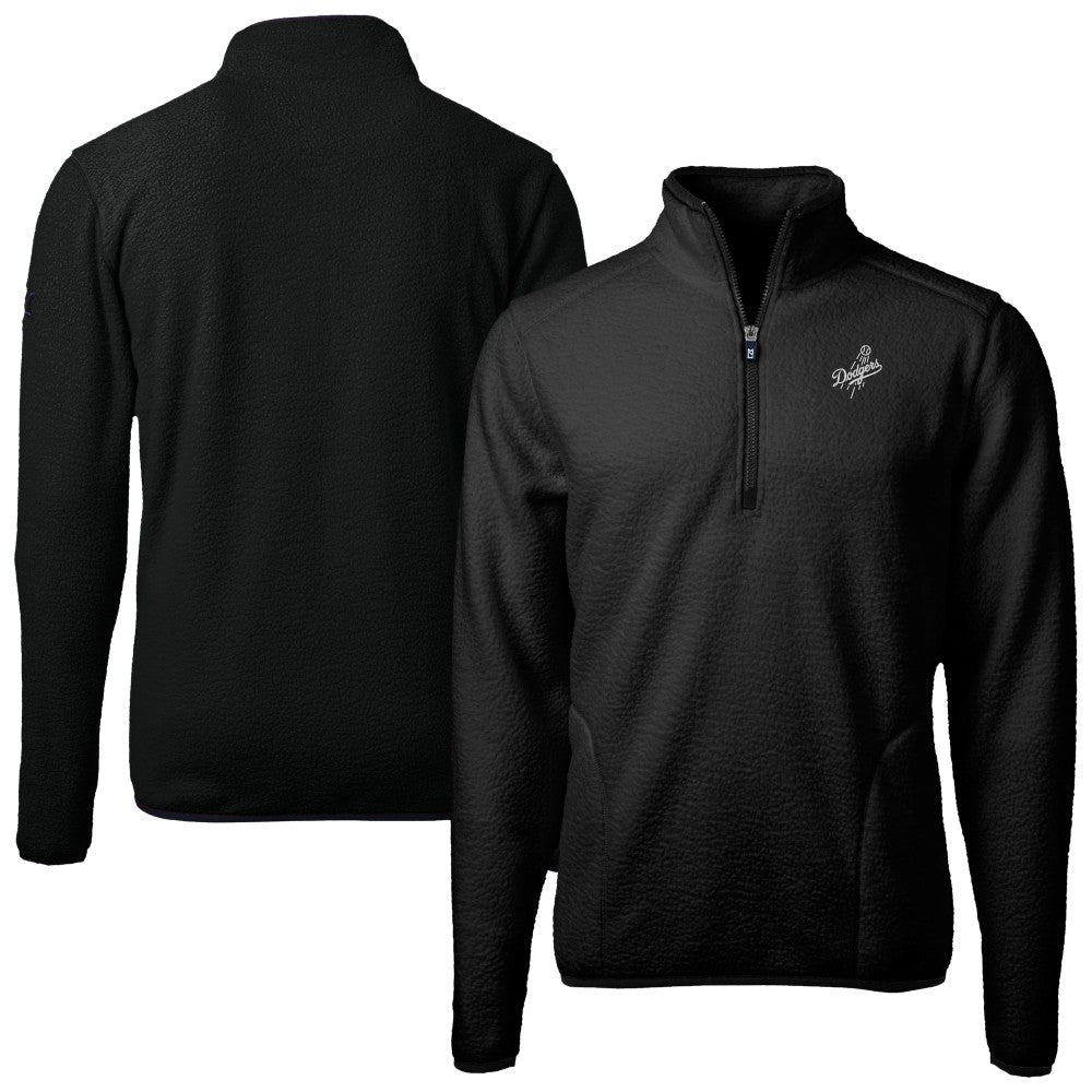 MLB Los Angeles Dodgers Cutter & Buck Cascade Eco Fleece Quarter-Zip Jacket
