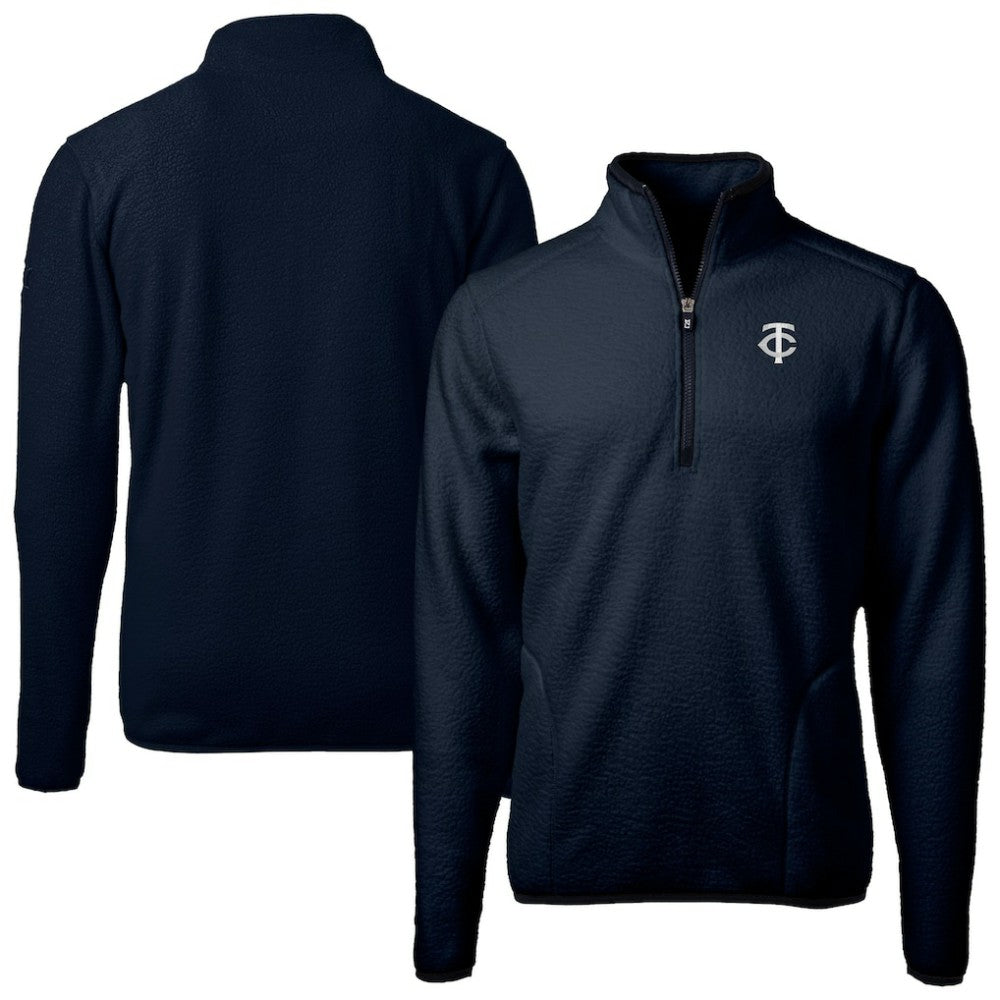 MLB Minnesota Twins Cutter & Buck Cascade Eco Fleece Quarter-Zip Jacket
