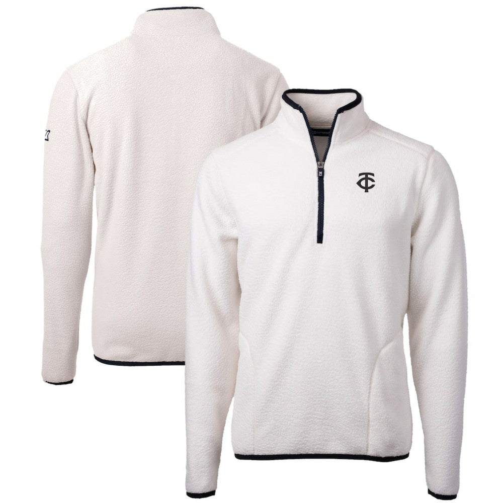 MLB Minnesota Twins Cutter & Buck Cascade Eco Fleece Quarter-Zip Jacket