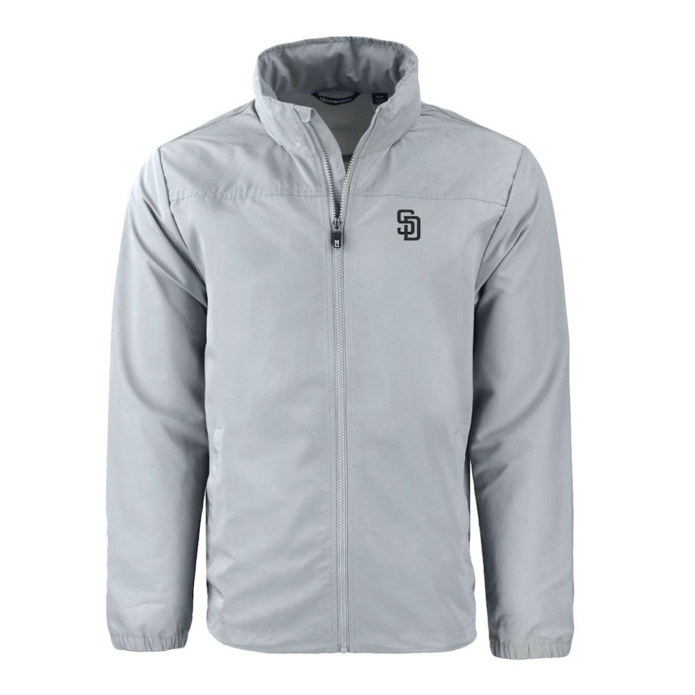 MLB San Diego Padres Cutter & Buck Charter Eco Recycled Full-Zip Hoodie Jacket