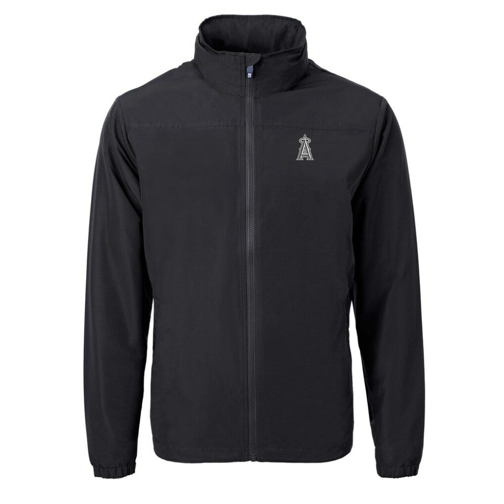 MLB Los Angeles Angels Cutter & Buck Charter Eco Recycled Full-Zip Hoodie Jacket