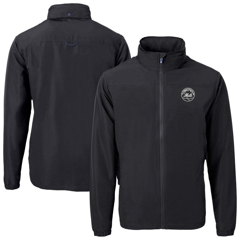 MLB New York Mets Cutter & Buck Charter Eco Recycled Full-Zip Hoodie Jacket