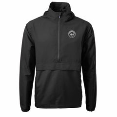MLB New York Mets Cutter & Buck Charter Eco Recycled Anorak Half-Zip Hoodie Jacket