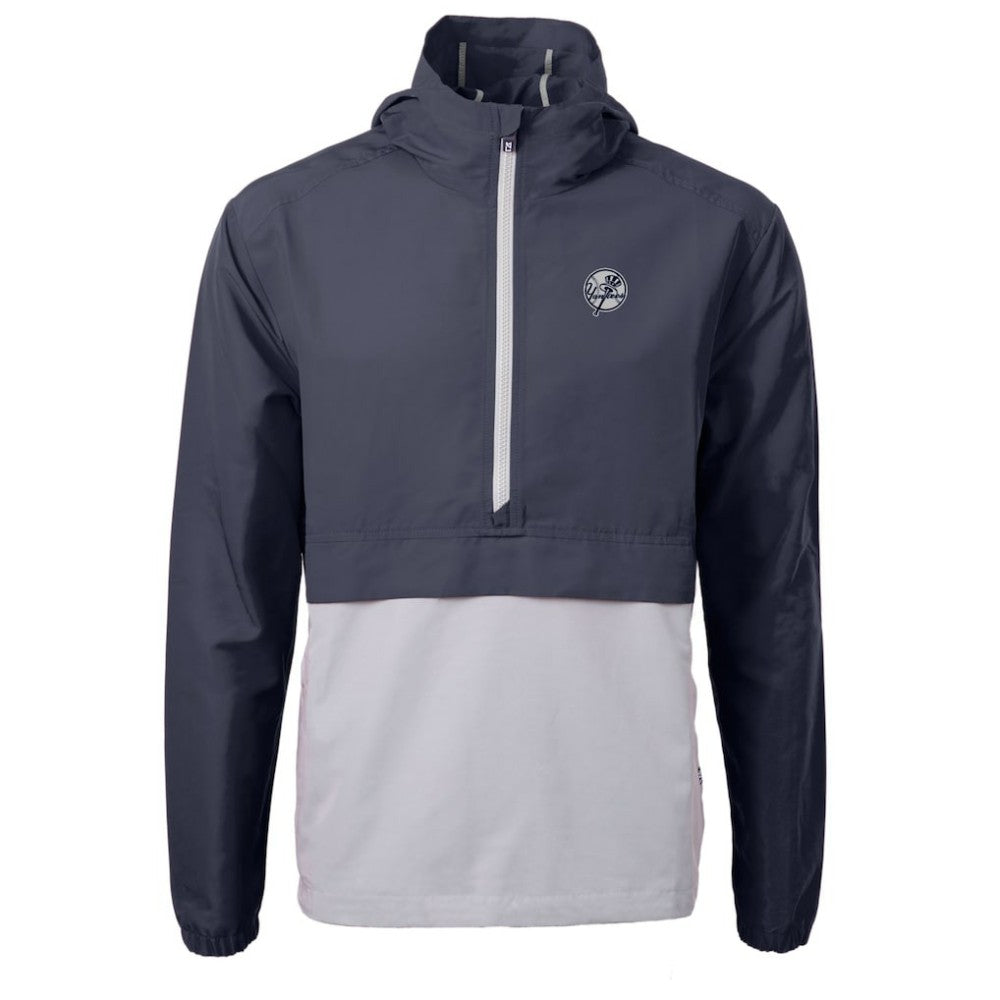 MLB New York Yankees Cutter & Buck Charter Eco Recycled Anorak Half-Zip Hoodie Jacket