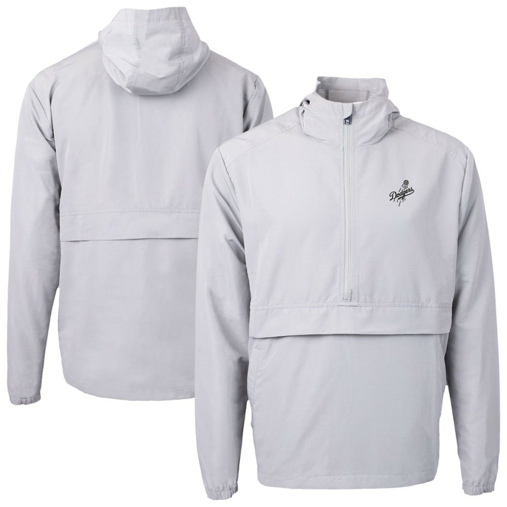 MLB Los Angeles Dodgers Cutter & Buck Charter Eco Recycled Anorak Half-Zip Hoodie Jacket