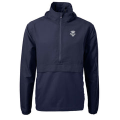 MLB Minnesota Twins Cutter & Buck Charter Eco Recycled Anorak Half-Zip Hoodie Jacket