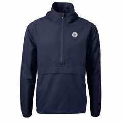 MLB Milwaukee Brewers Cutter & Buck Charter Eco Recycled Anorak Half-Zip Hoodie Jacket