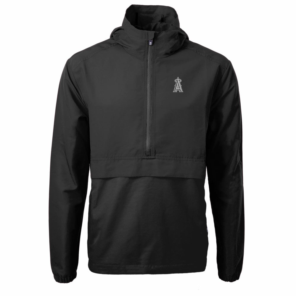 MLB Los Angeles Angels Cutter & Buck Charter Eco Recycled Anorak Half-Zip Hoodie Jacket