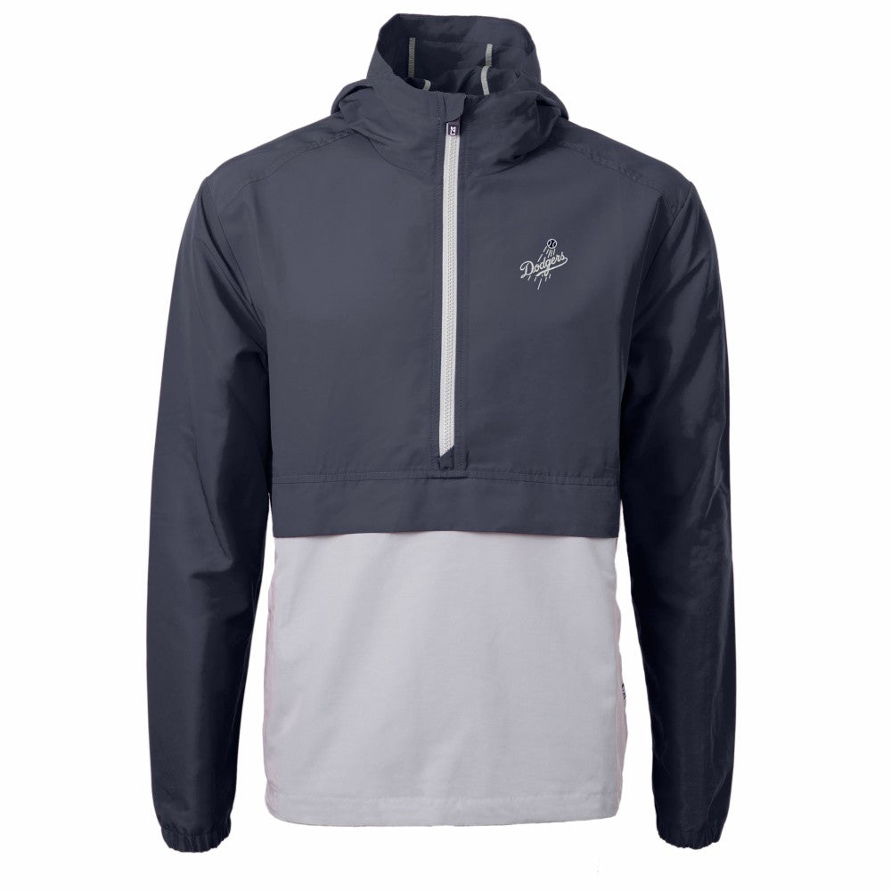 MLB Los Angeles Dodgers Cutter & Buck Charter Eco Recycled Anorak Half-Zip Hoodie Jacket