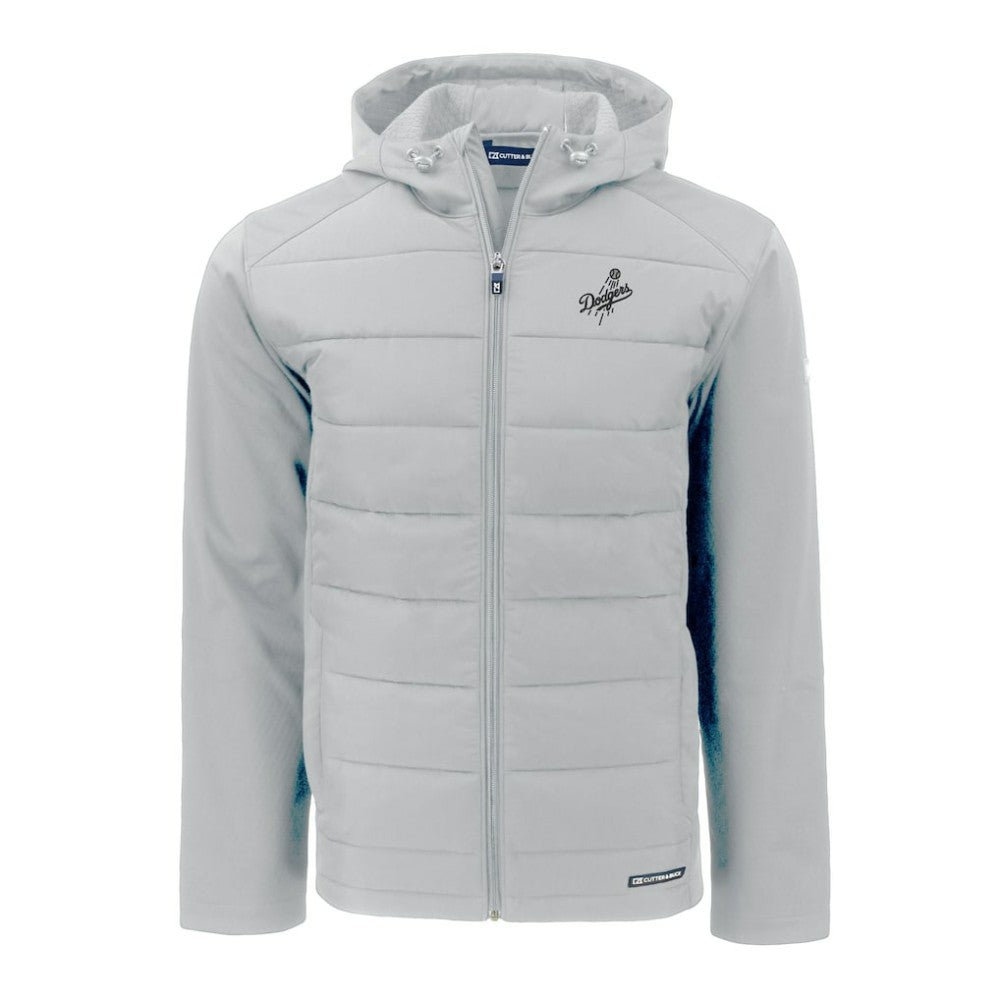 MLB Los Angeles Dodgers Cutter & Buck Evoke Hybrid Eco Softshell Recycled Full-Zip Hooded Jacket