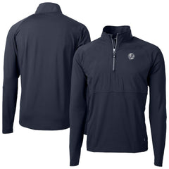 MLB New York Yankees Cutter & Buck Adapt Eco Hybrid Raglan DryTec Quarter-Zip Jacket