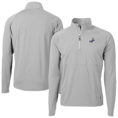 MLB Los Angeles Dodgers Cutter & Buck Adapt Eco Hybrid Raglan DryTec Quarter-Zip Jacket