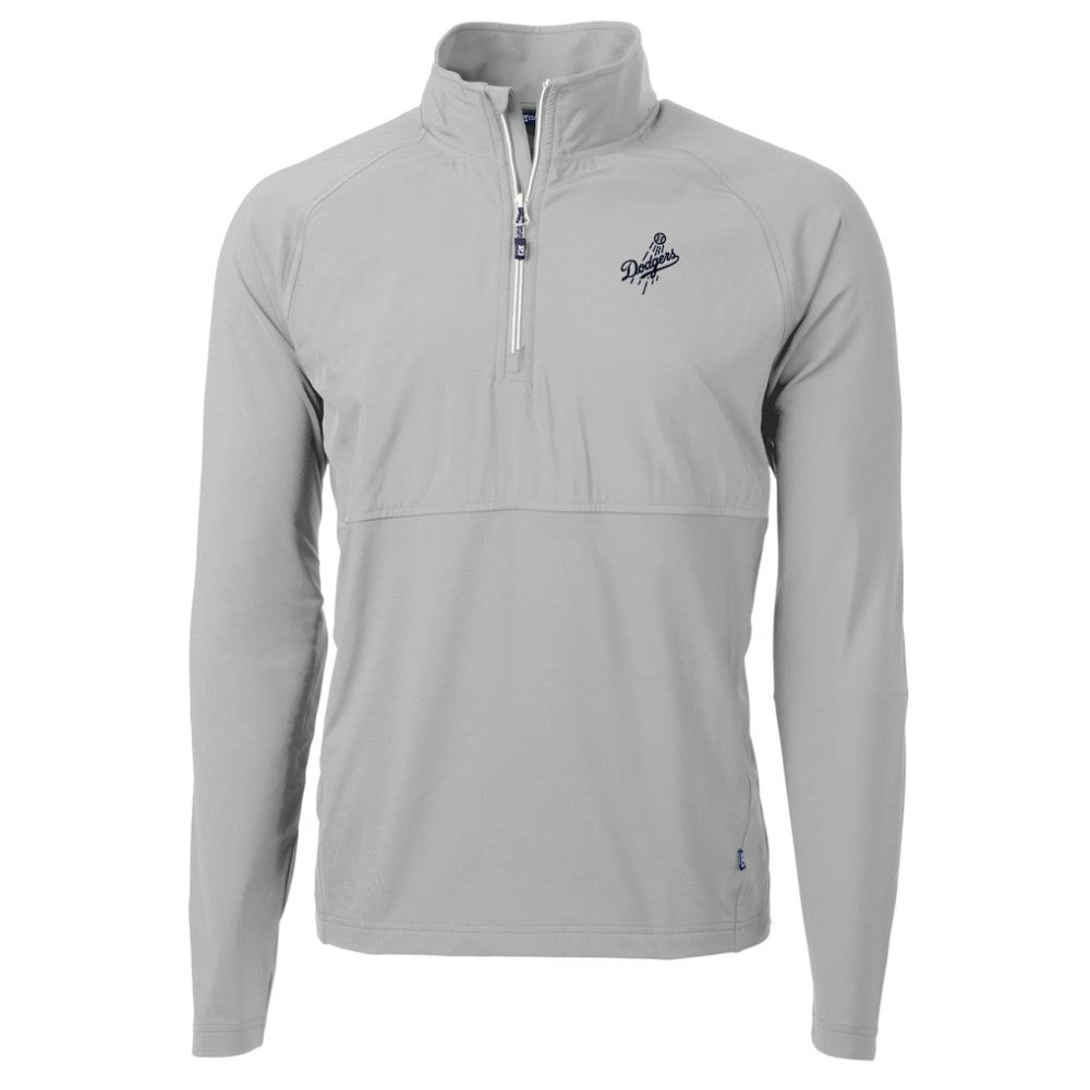 MLB Los Angeles Dodgers Cutter & Buck Adapt Eco Hybrid Raglan DryTec Quarter-Zip Jacket