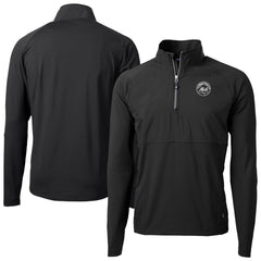 MLB New York Mets Cutter & Buck Adapt Eco Hybrid Raglan DryTec Quarter-Zip Jacket