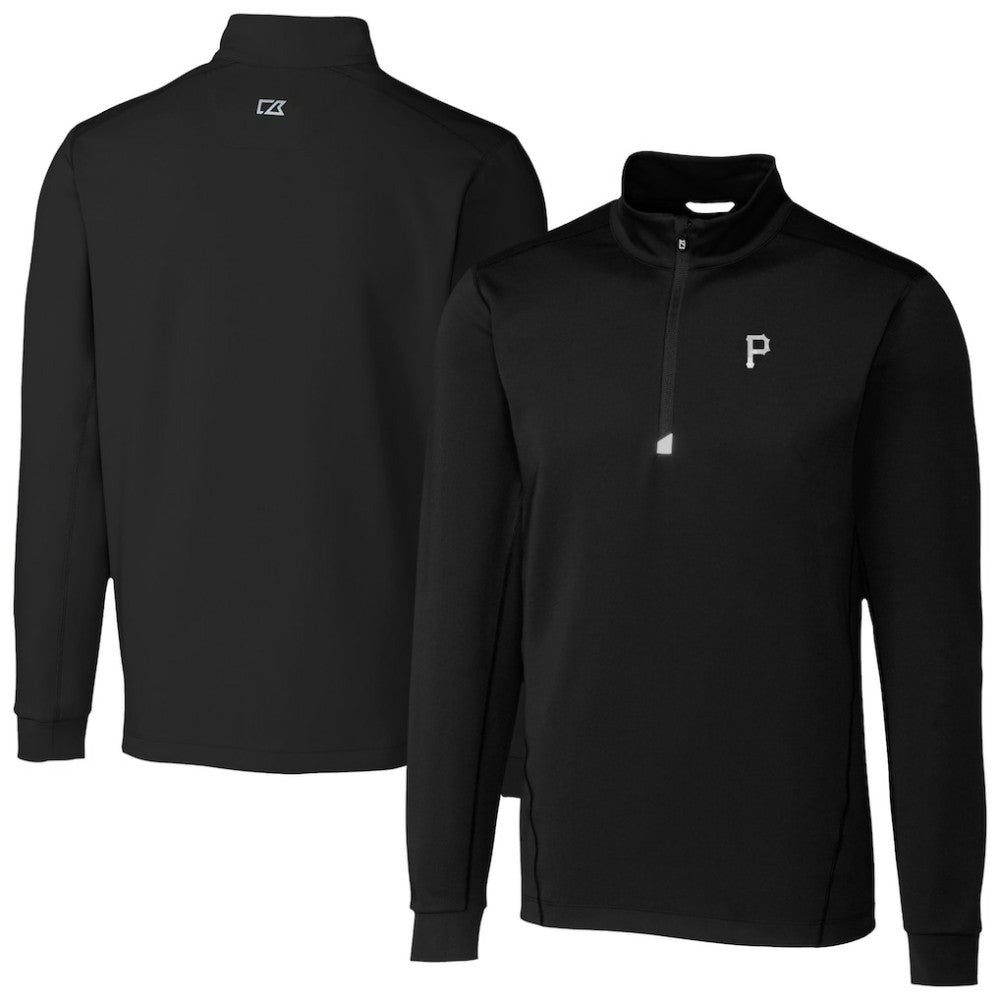 MLB Pittsburgh Pirates Cutter & Buck Traverse Eco Tri-Blend DryTec Quarter-Zip Jacket