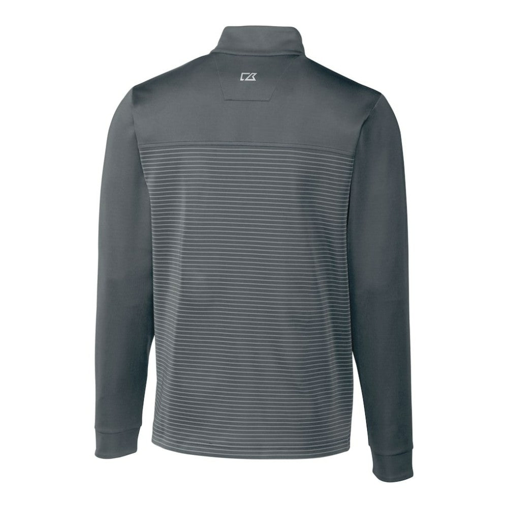MLB San Diego Padres Cutter & Buck Traverse Eco Stripe Tri-Blend DryTec Quarter-Zip Jacket