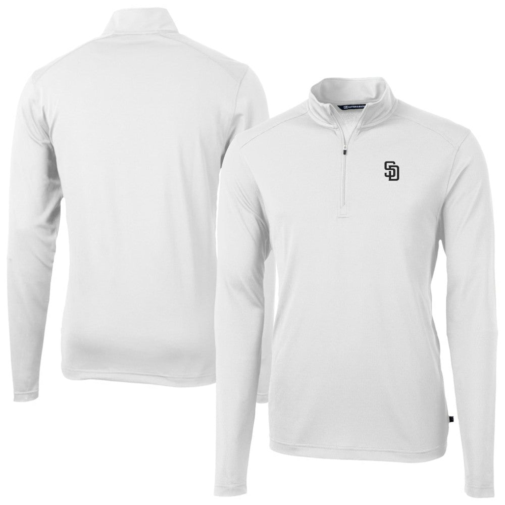 MLB San Diego Padres Cutter & Buck Virtue Eco Pique Quarter-Zip Jacket