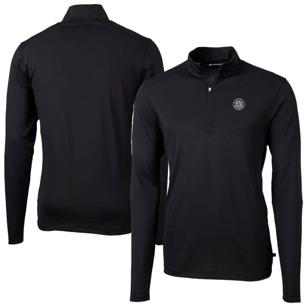 MLB Seattle Mariners Cutter & Buck Virtue Eco Pique Quarter-Zip Jacket